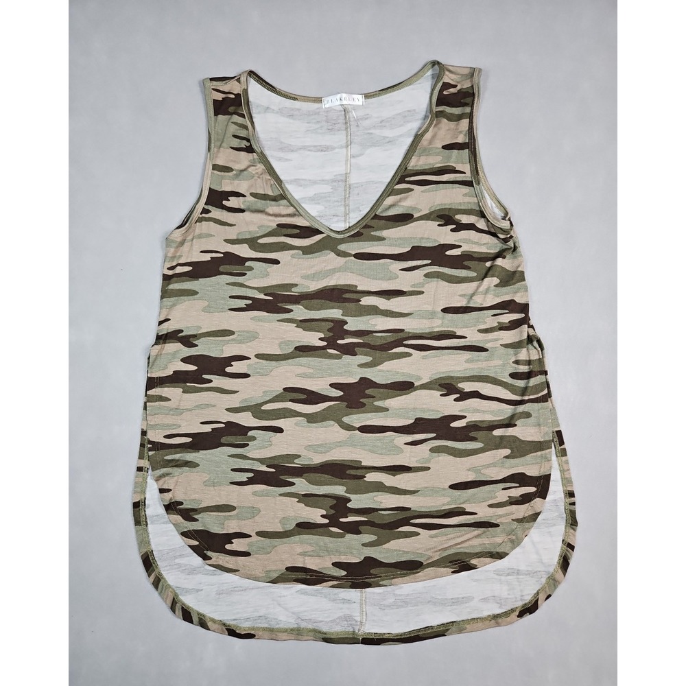 Blakeley Womens Camo V Neck High Low Tank Top Size Small / Medium NWOT